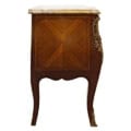 19th Century French LXV Style Commode in Walnut with Parquetry Inlay and Ochre Marble Top